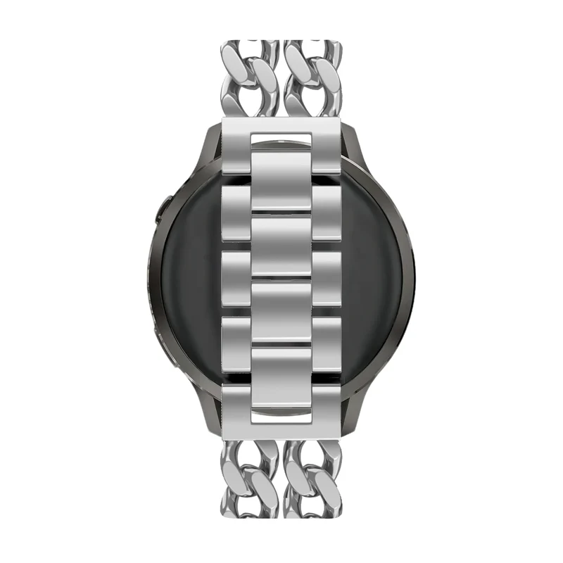 Bandz Garmin Vivomove Sport Stahlarmband 'Double Chains' (Silber)
