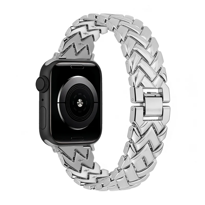 Bandz Apple Watch Metallarmband 'V-Type' (Silber)