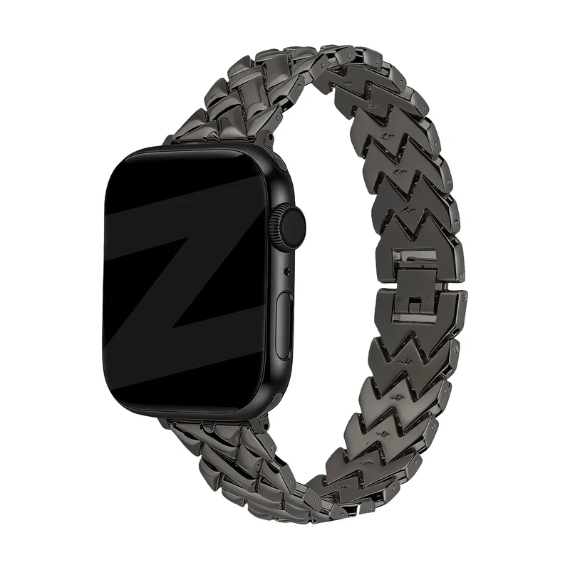 Bandz Apple Watch Metallarmband 'V-Type' (Schwarz)