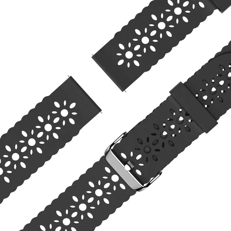 Bandz Maoo Ventura Gemustertes Silikonarmband (Schwarz)