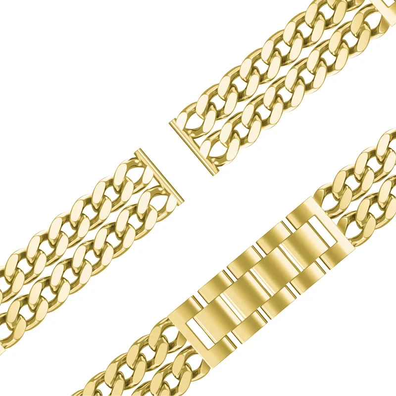 Bandz Xiaomi Amazfit GTS Stahlarmband 'Double Chains' (Gold)