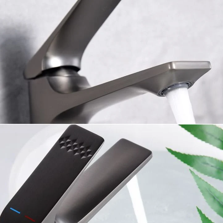 Moderner Aufsatzwaschbecken Wasserhahn Kupfer Hebelgriff Niedriger Bogen Aufsatzwaschbecken Wasserhahn für das Badezimmer